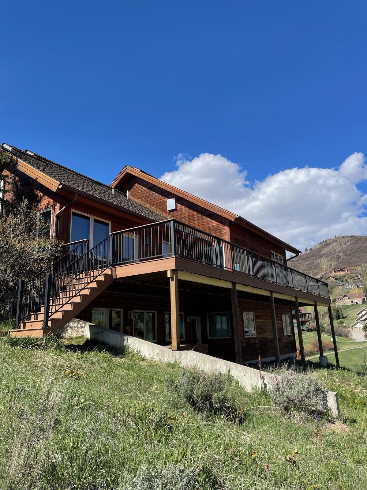 Mountain home deck and staircase built by AGC